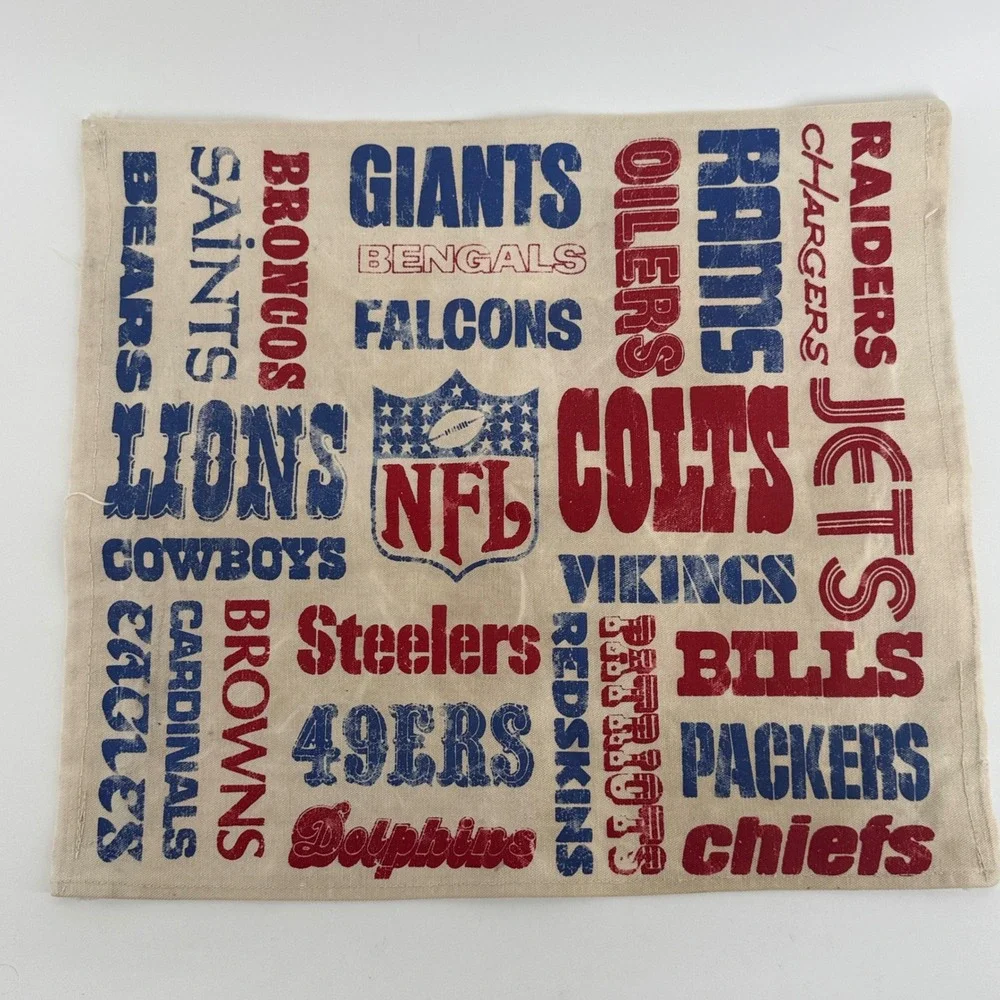 NFL Canvas Directors Chair Covers Set Backrest Armrests Team Print Vintage